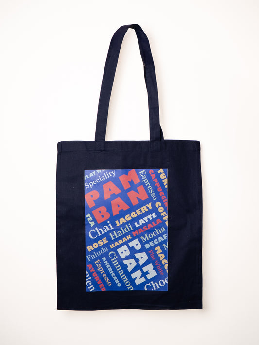 Pamban Reusable Canvas Tote Bag - Blue